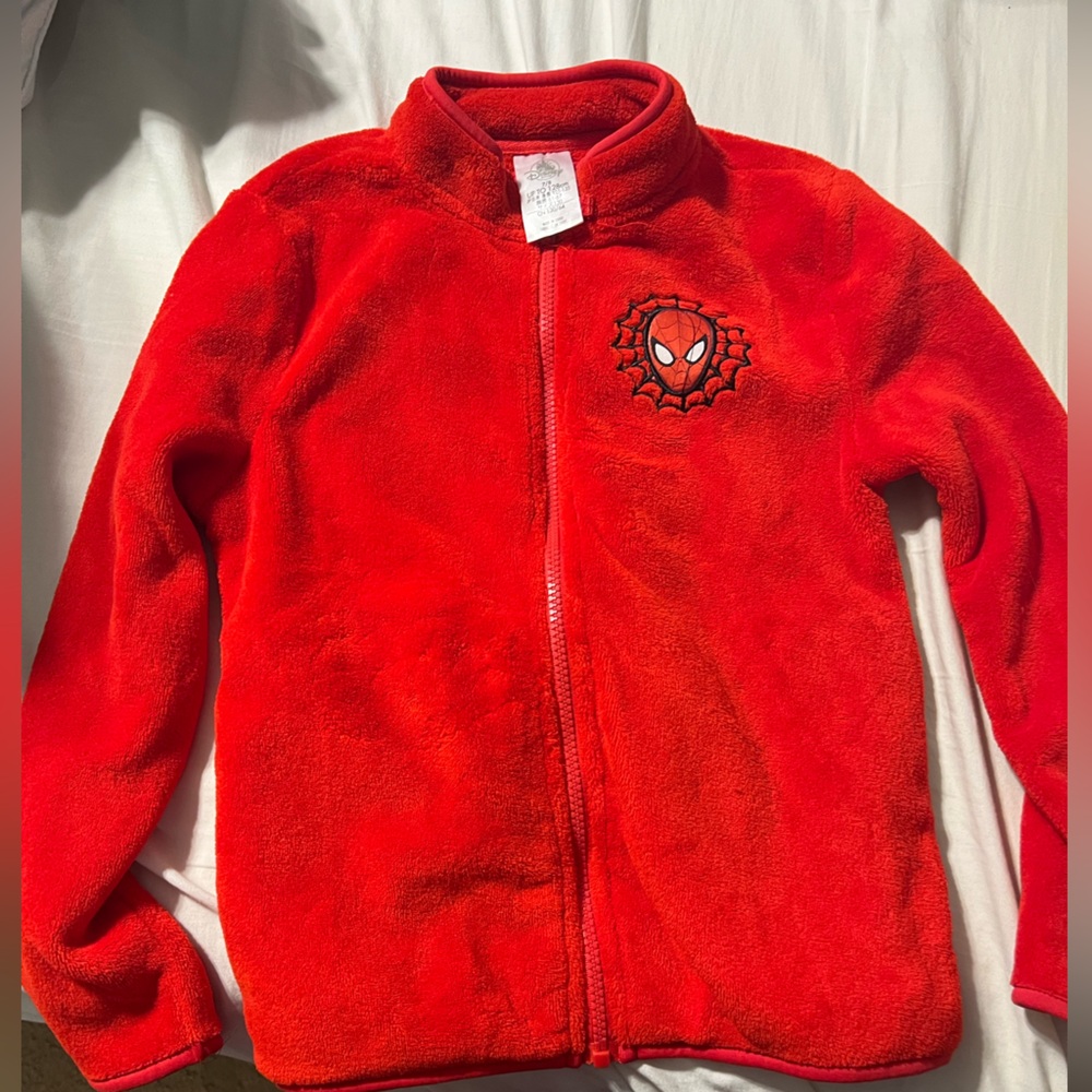 Kids full zip Disney marvel Spider-Man soft fleece size 7/8